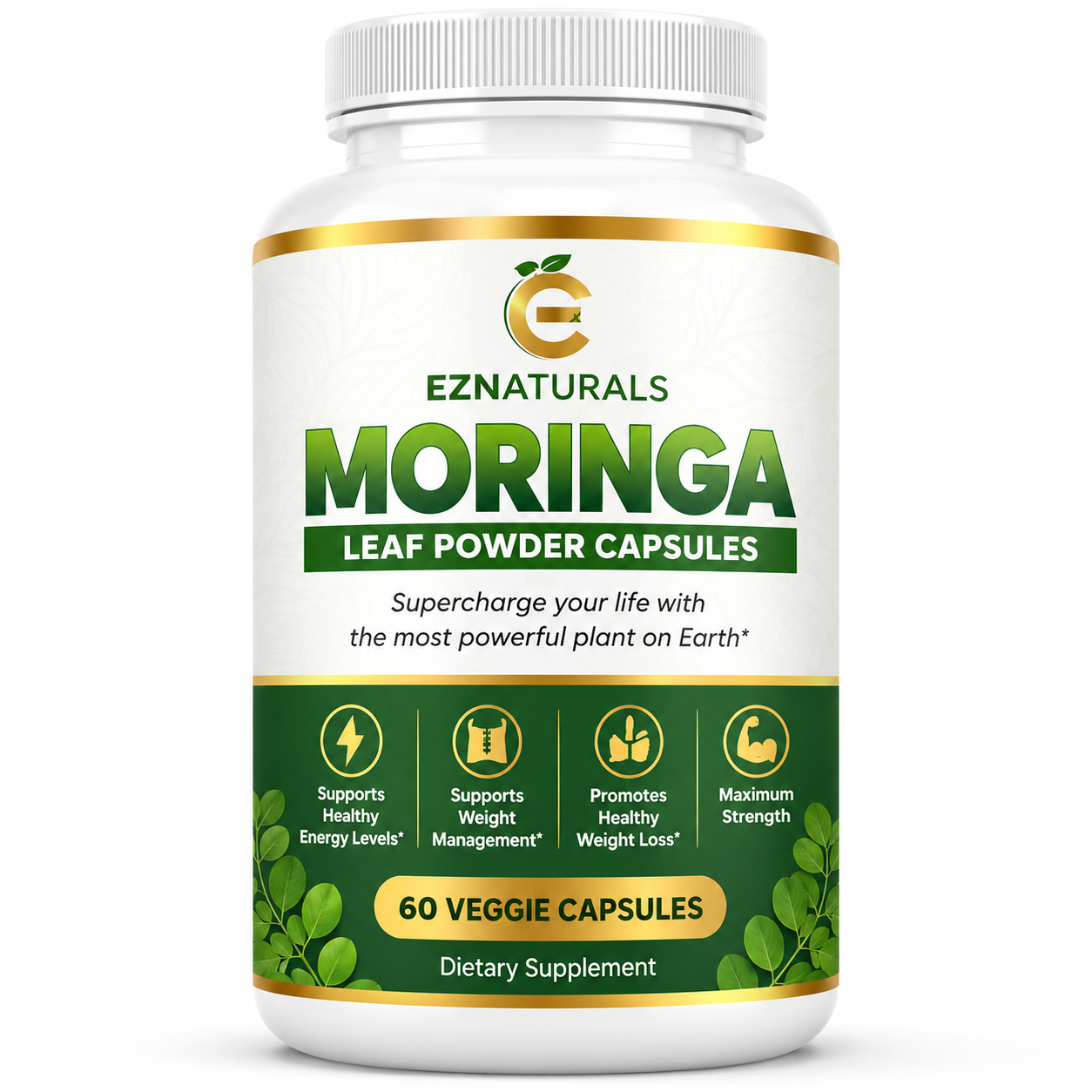 EZNaturals Moringa Supplement Bottle